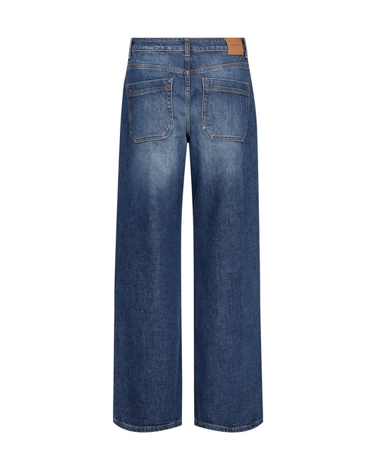 Mos Mosh Dara Zip Jeans Dark Blue