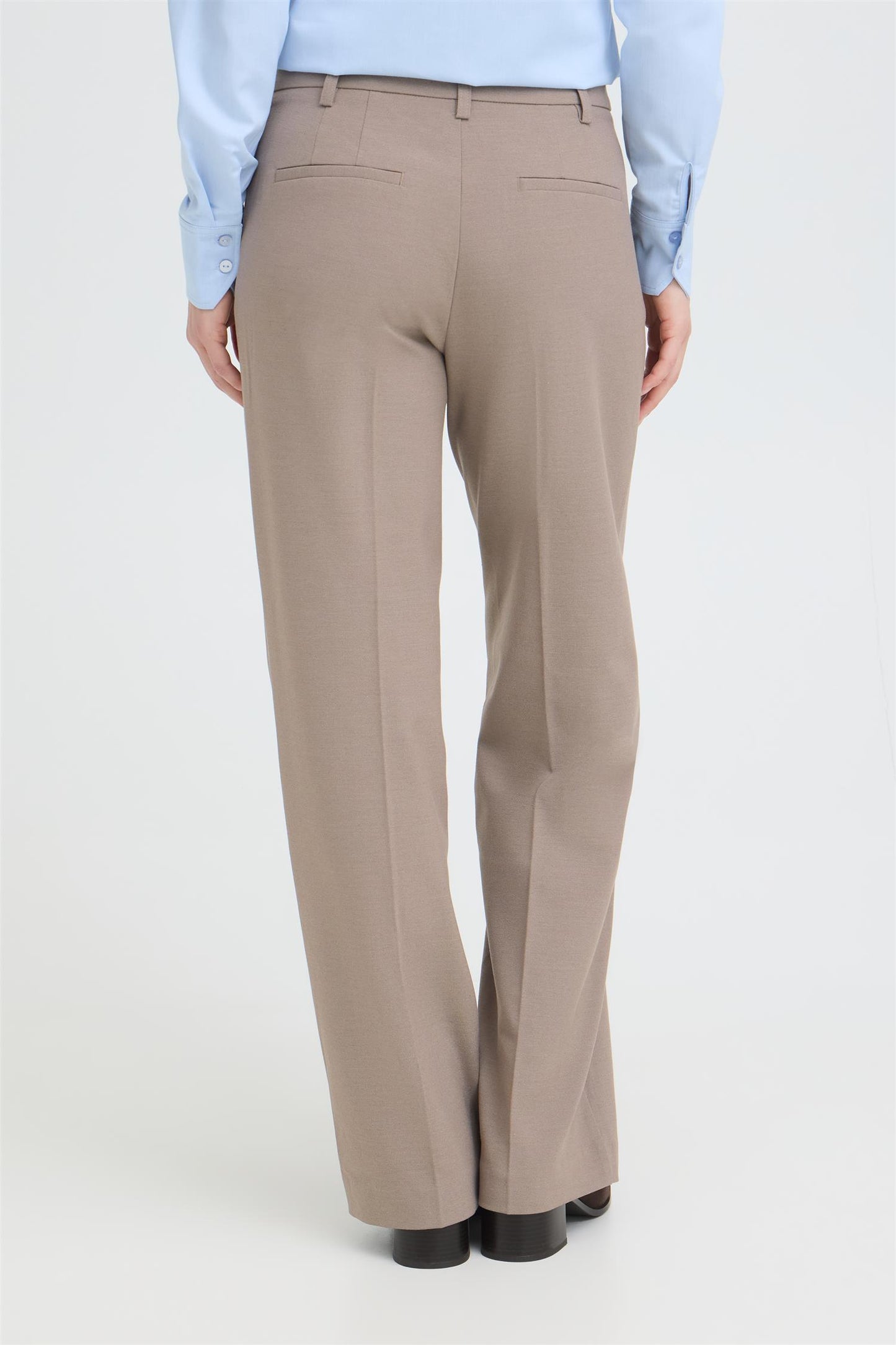 Pulz Bindy Melange HW Wide Leg Walnut Mel