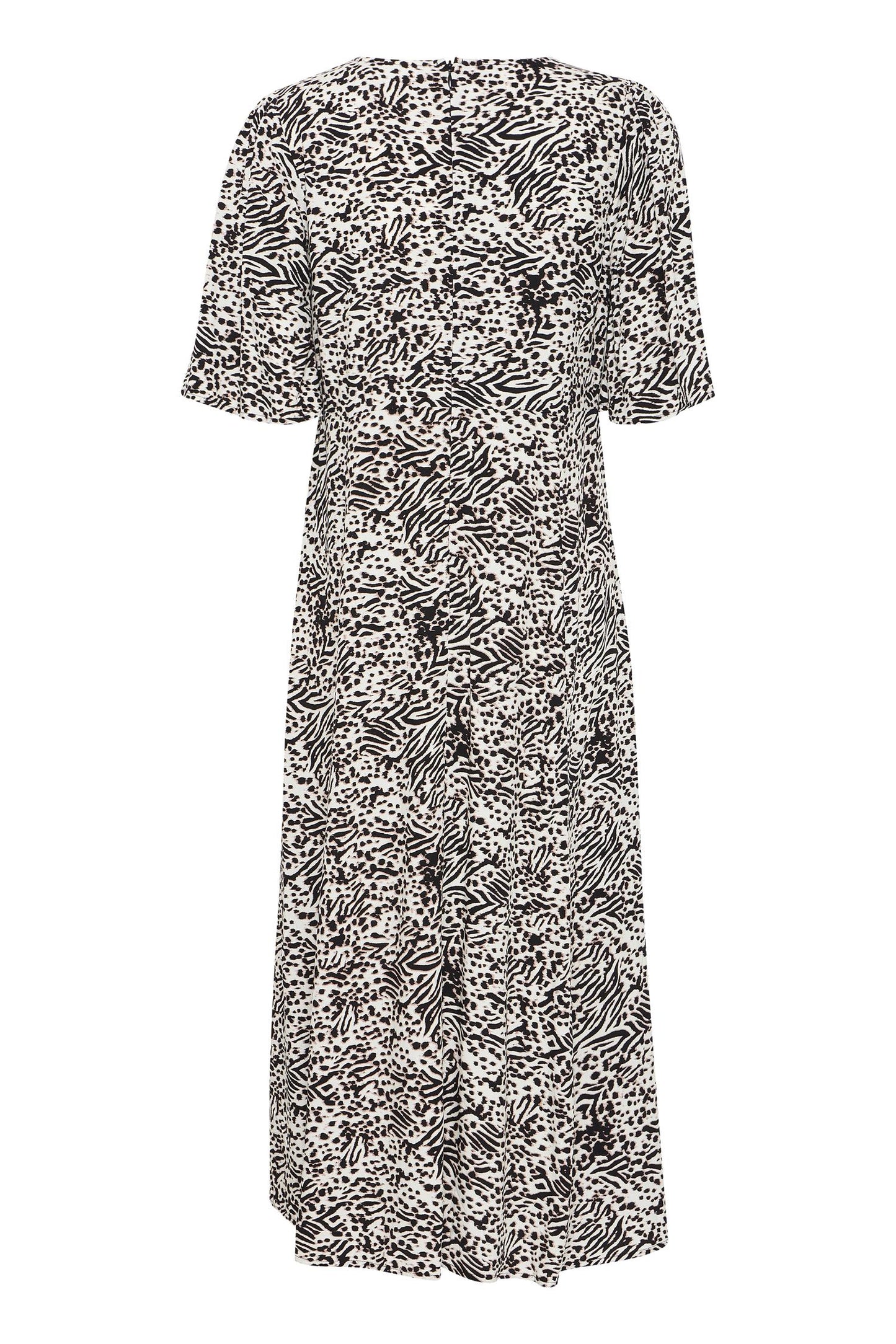Pulz Nelly Long Dress Small Animal Print