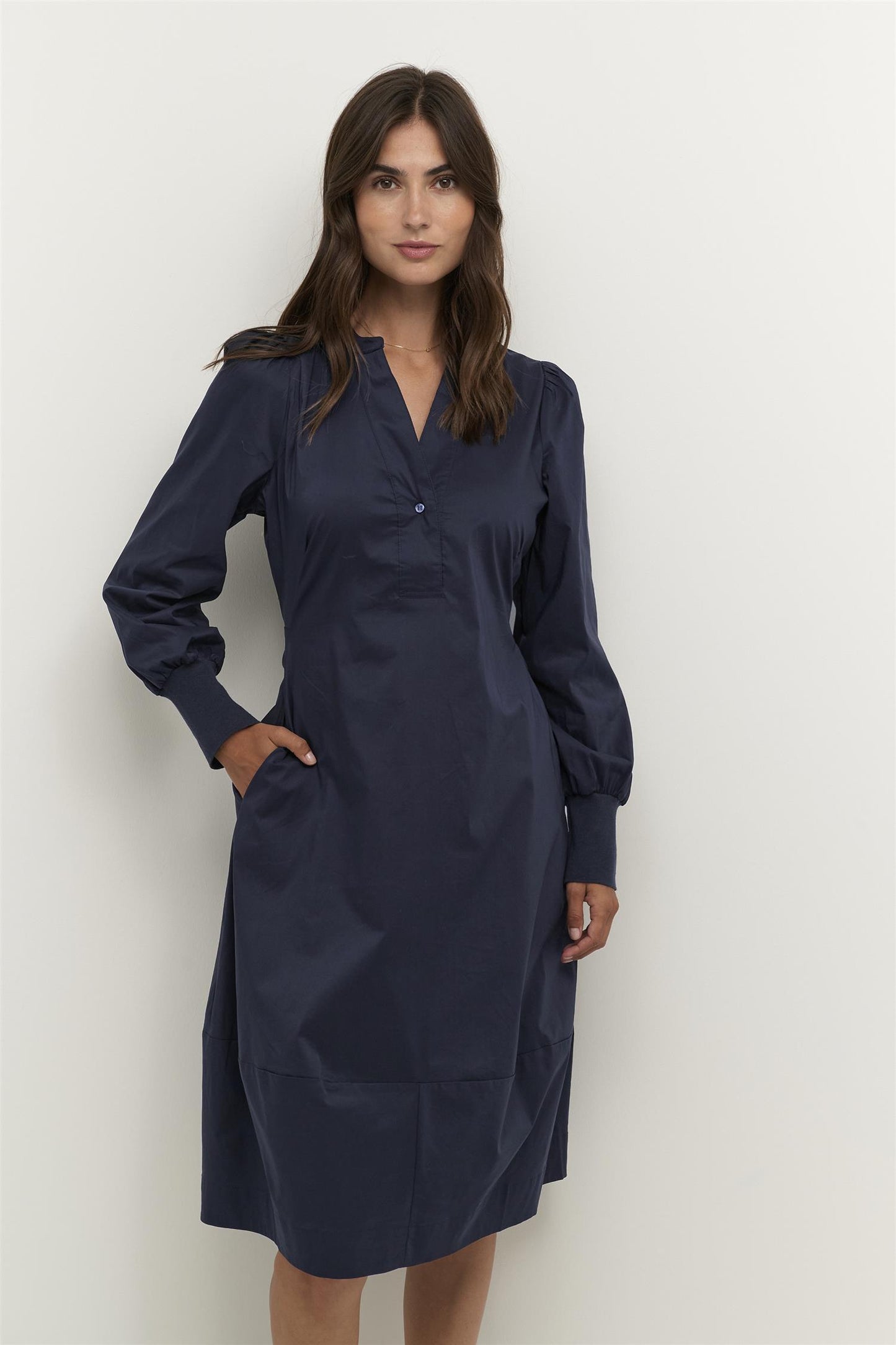 Culture Antoinett Rib Dress Blue Iris