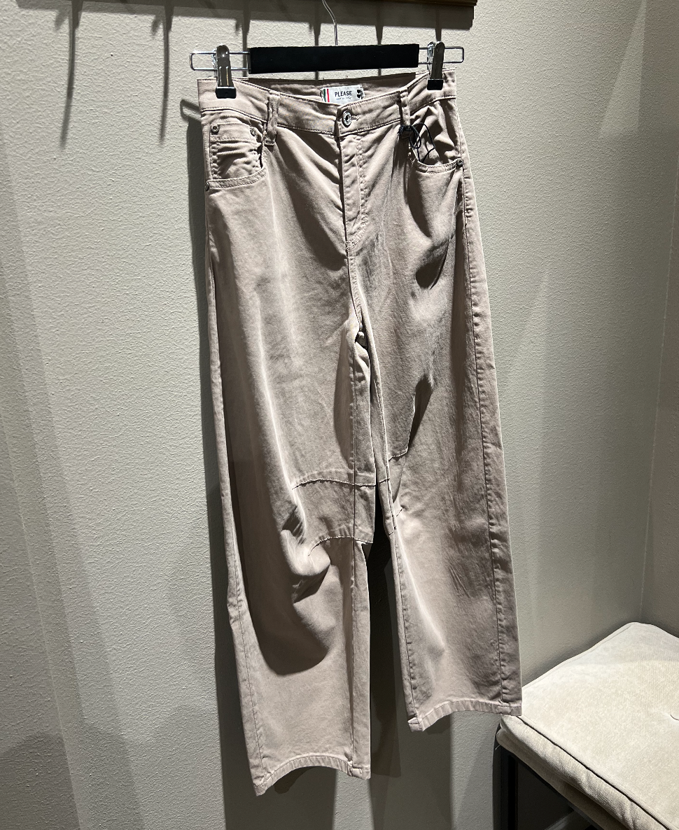 Please Ballon Soft Cotton Pants Fango Columbo