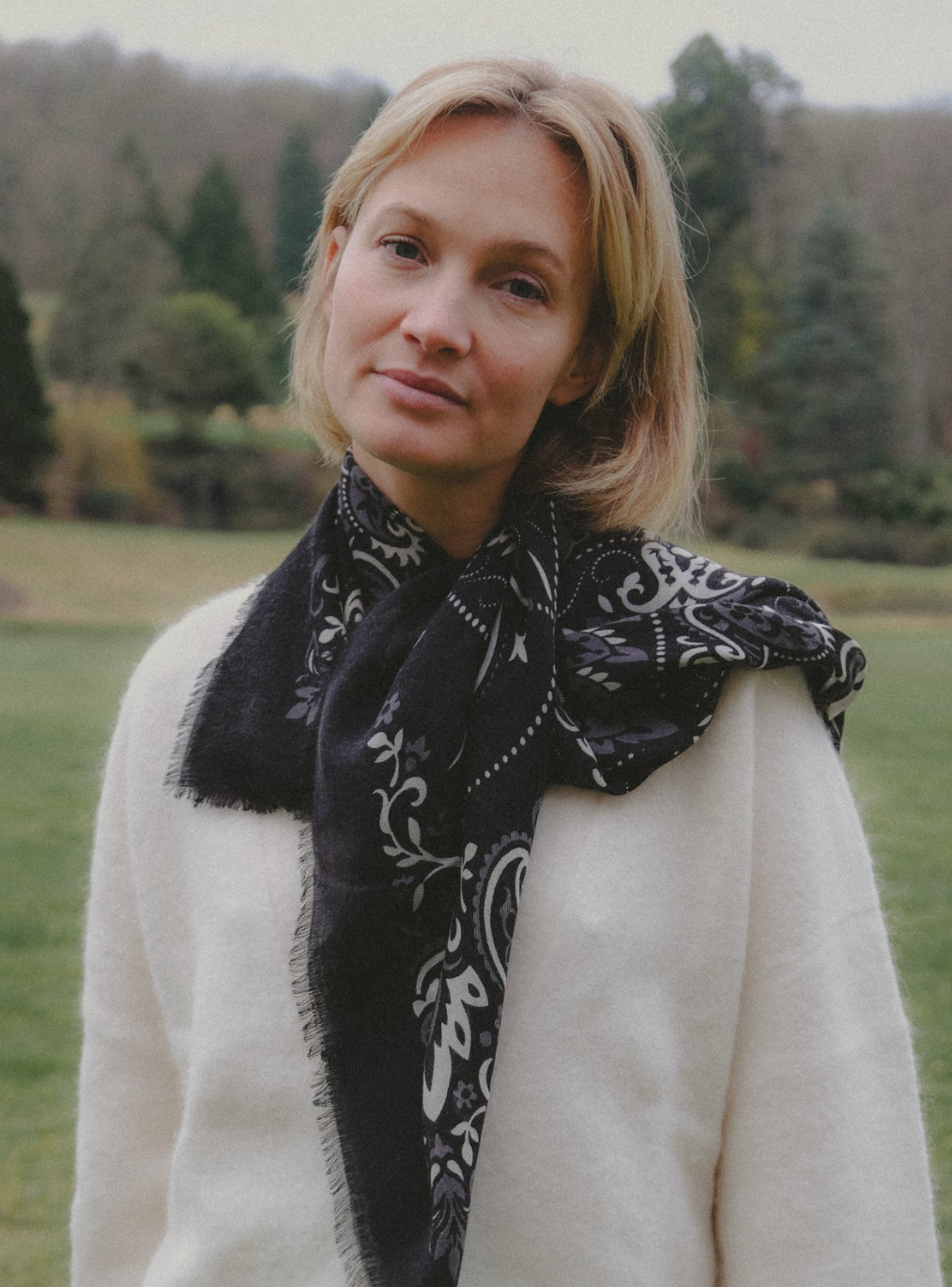 Maison Lecomte Flament Scarf Bandana Black