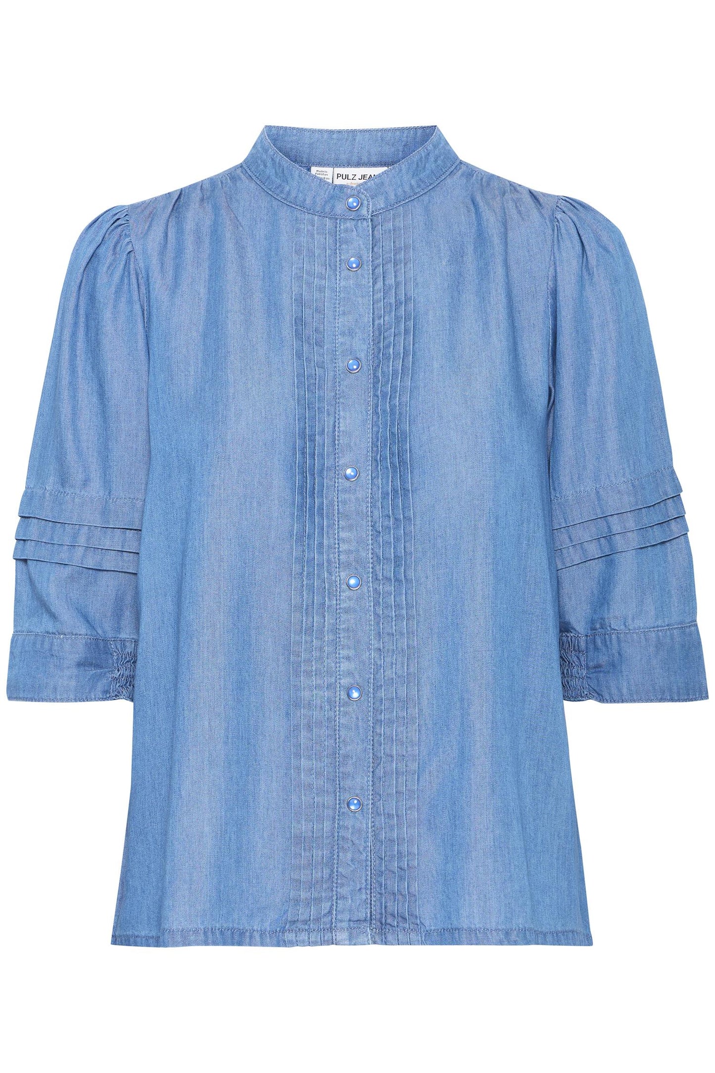 Pulz Gaja SS Shirt Medium Blue Denim