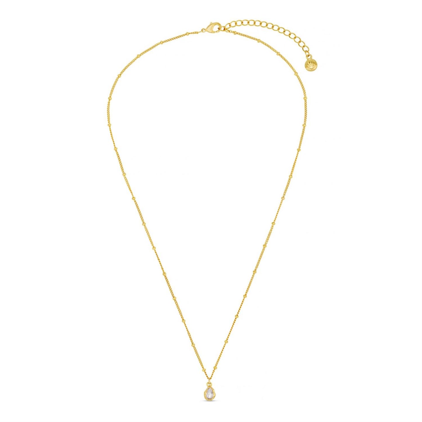 Orelia Organic Crystal Necklace Gold