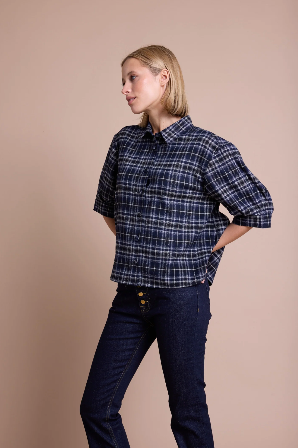 Line of Oslo Girl Check Blue