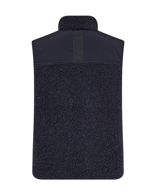 Mos Mosh Rowe Eli Teddy Vest Salute Navy