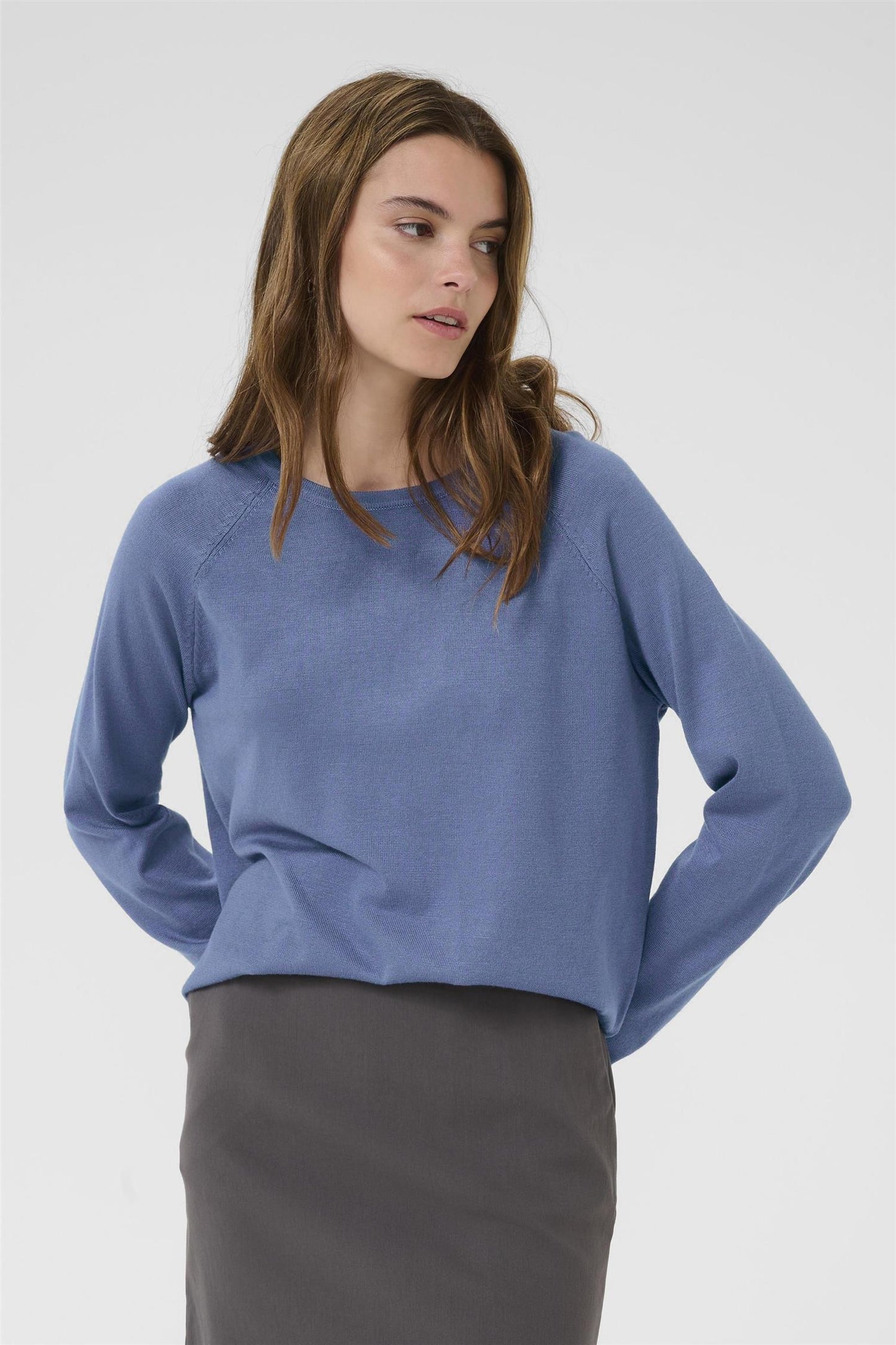Culture AnneMarie Solid Jumper Bijou Blue