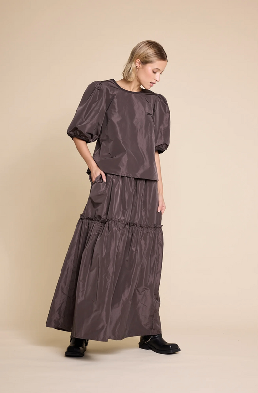 Line of Oslo Hay 25 Solid Skirt Brown