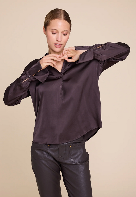 Line of Oslo Vivian Blouse Brown