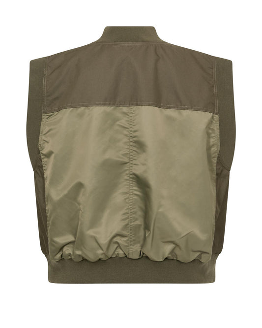 Mos Mosh Jovo Neola Waistcoat Olive Night