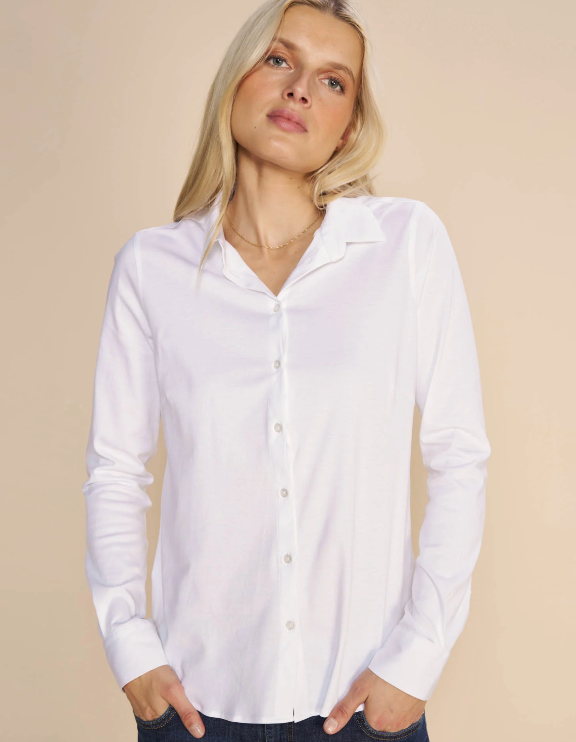 Mos Mosh Tina Jersey Shirt White