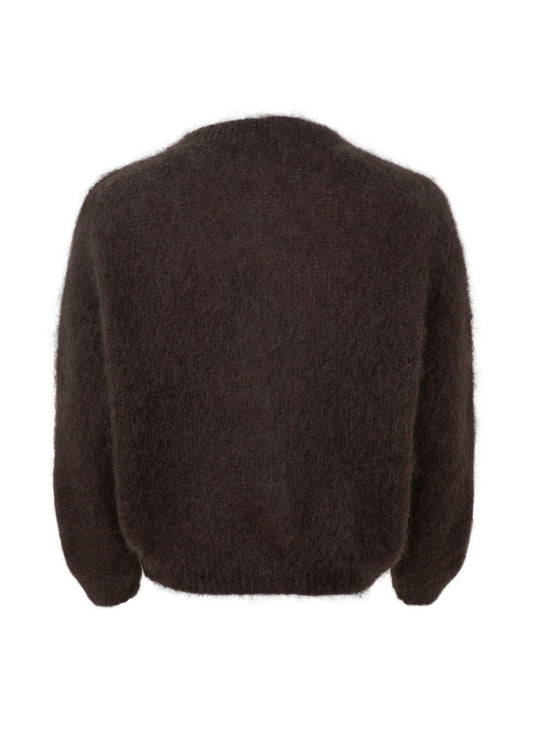 Black Colour Bjoerk knit cardigan coffee
