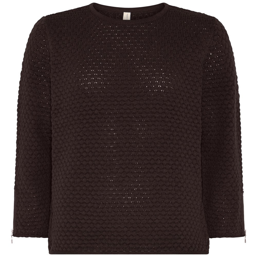 Skovhuus Genser m/ 3/4 arm Nutella Brown