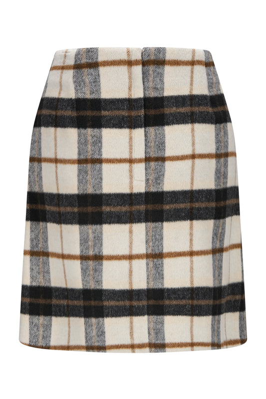Katrin Uri Adam Check Skirt Offwhite/Black