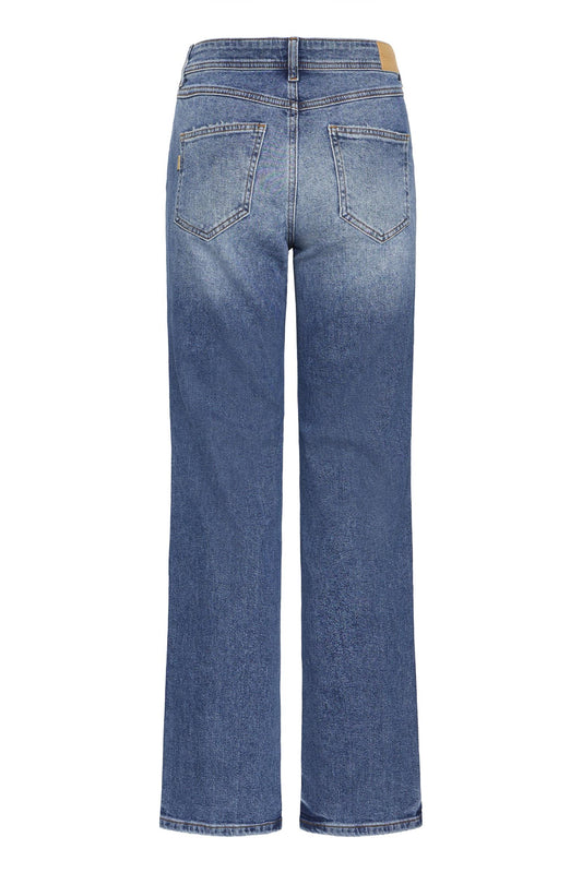Pulz Fay HW Jeans Straight Leg Medium Blue