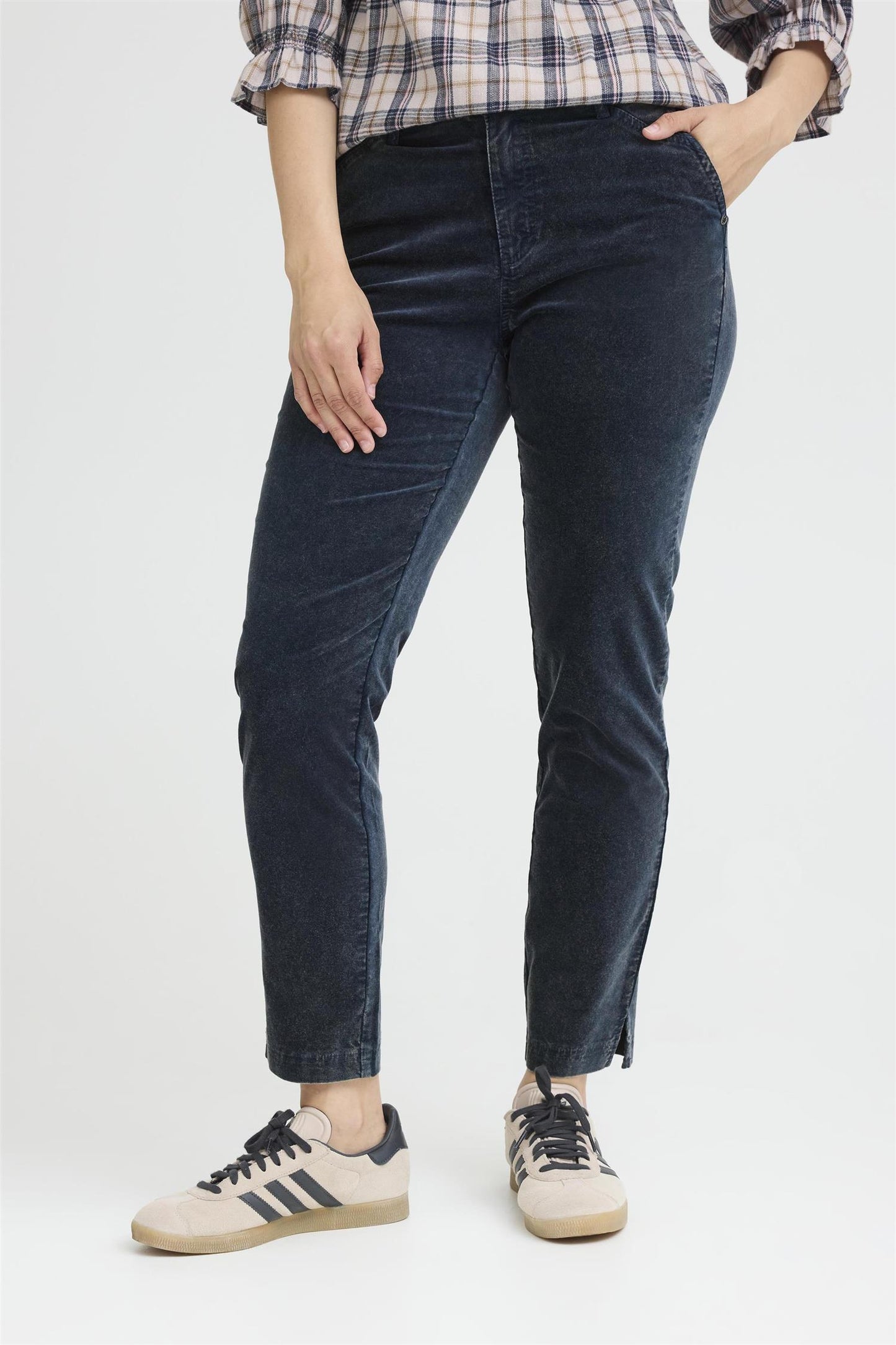 Pulz Fiba HW Pant Skinny Leg Dark Shappire