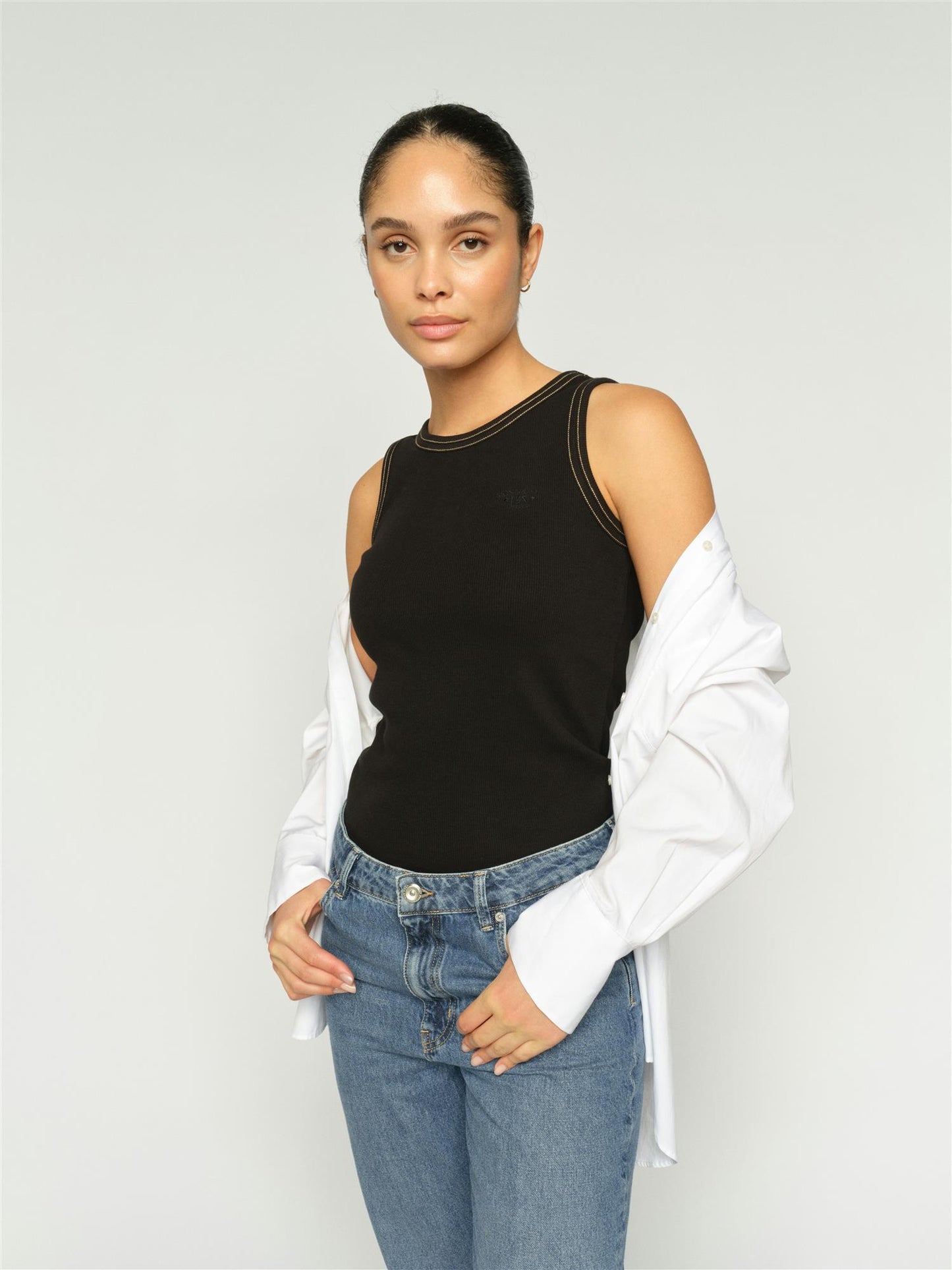 Mos Mosh Ara Rib Tank Top Black