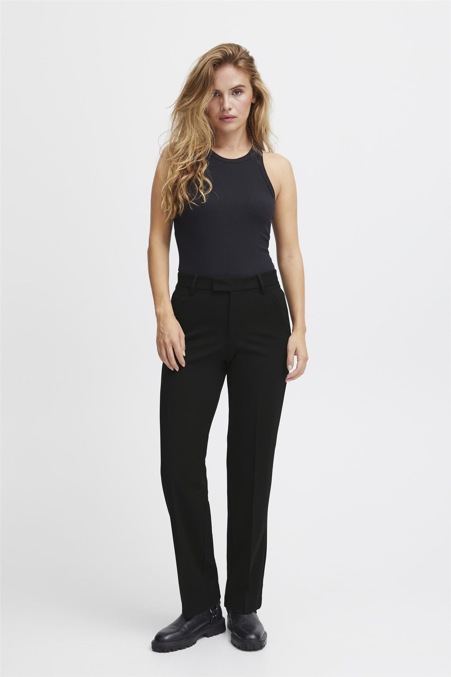 Pulz Leonora HW Pant Full Lenght Black