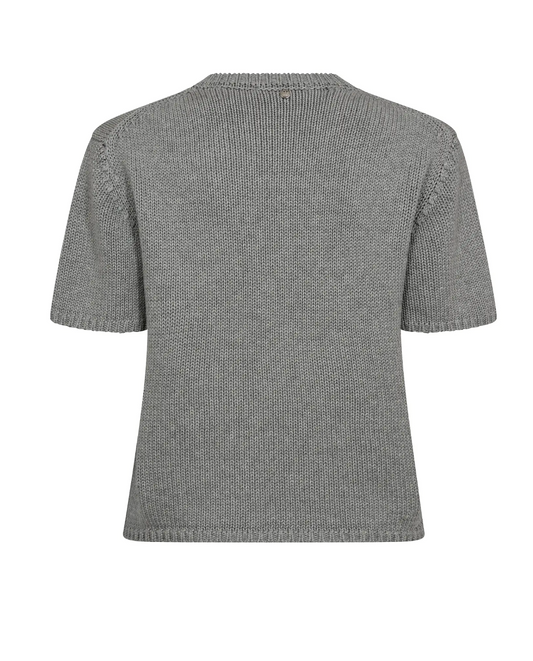 Mos Mosh Arin SS Cotton Knit Grey Melange