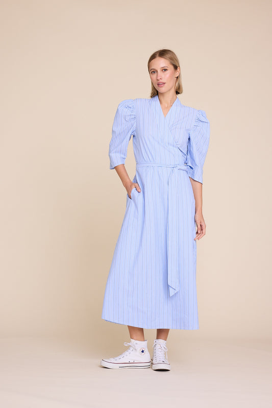 Line of Oslo Scarlett Short Stripe Light Blue