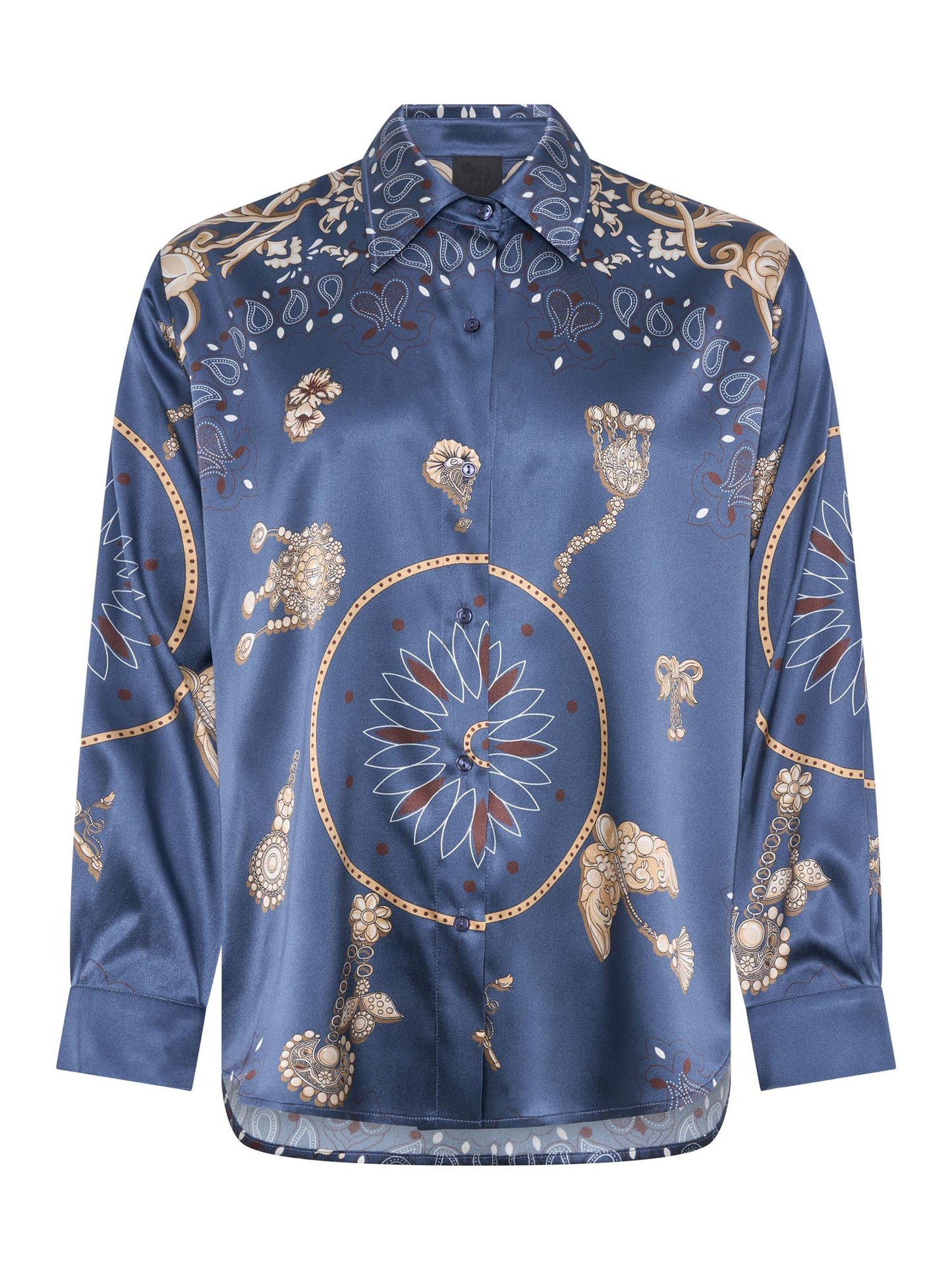 Ane Mone Oline Printed Blouse Shaded Blue