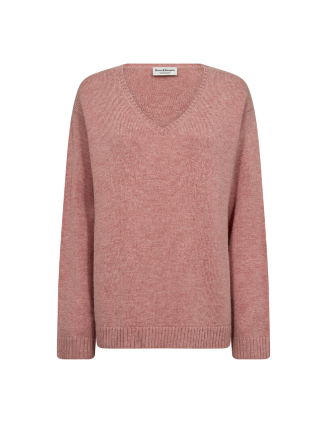 Bruun & Stengade Loanna V-neck Dusty Pink