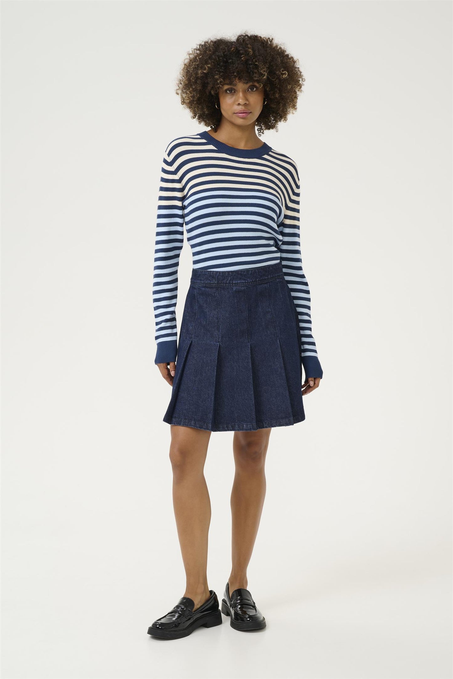 Culture Bink Roselle Skirt Dark Blue Wash