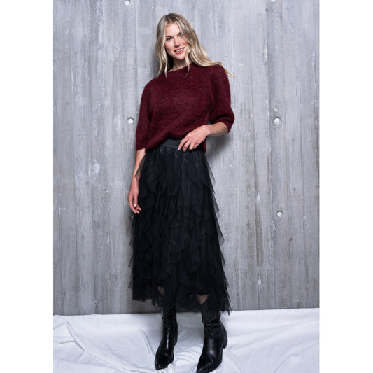 Close to my Heart Gemma Sweater Garnet Red