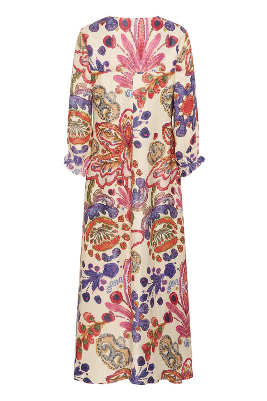 Culture Mandy Long Dress Blue/Pink