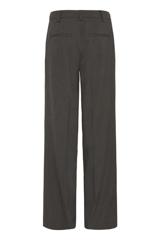 Pulz Bindy Melange HW Pant Wide Leg Espresso Melange