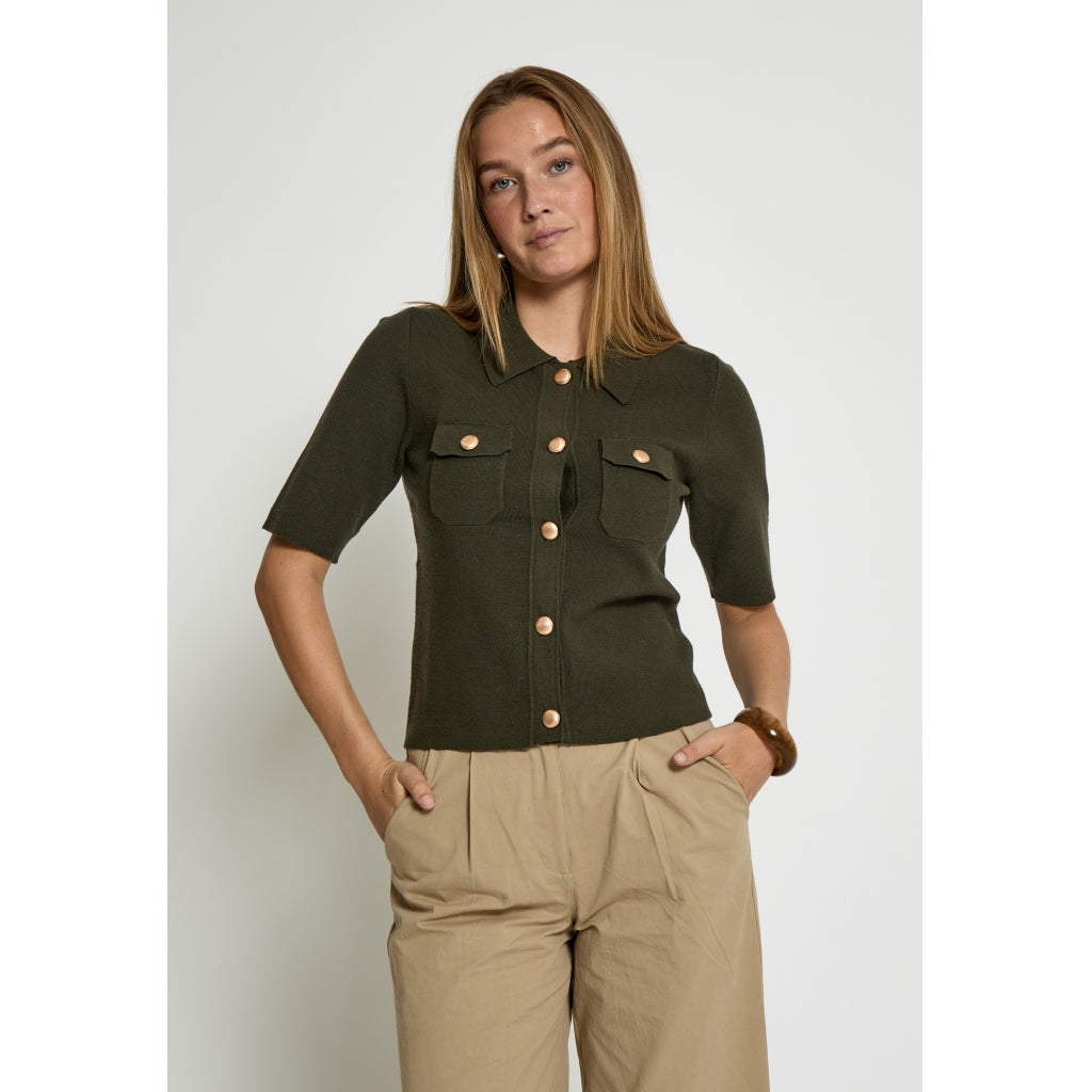 Peppercorn Kaylee Half Sleeve Cardigan Grape Leaf