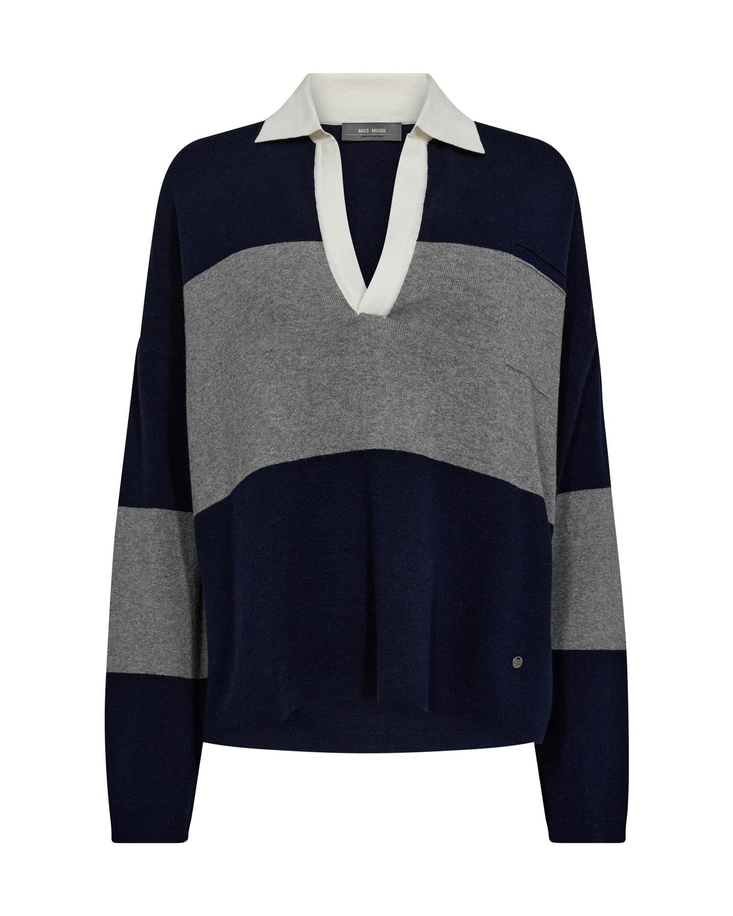 Mos Mosh Wylle Tani Bold Stripe Knit Maritime Blue