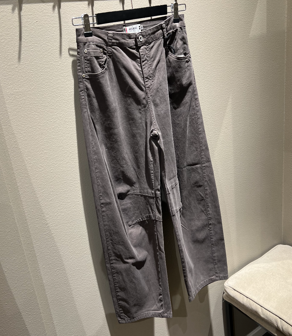 Please Ballon Soft Cotton Pants Black Coffee