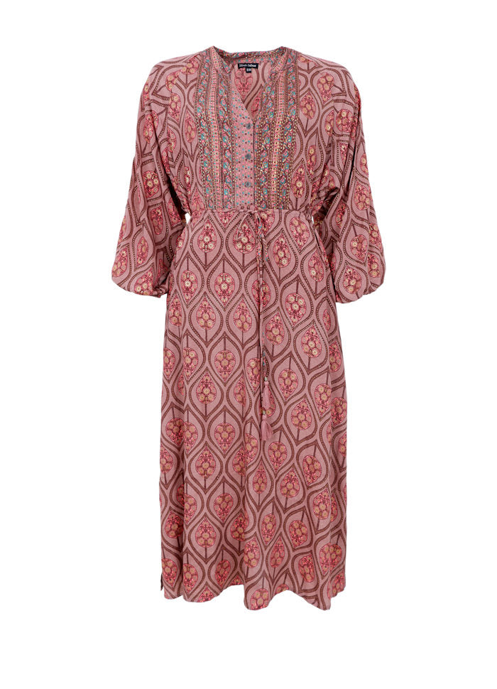 Black Colour Luna Raglan Dress Powder Tulip
