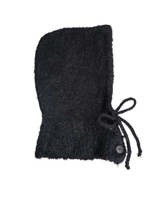 Black Colour Willow Balaclava Hat Black