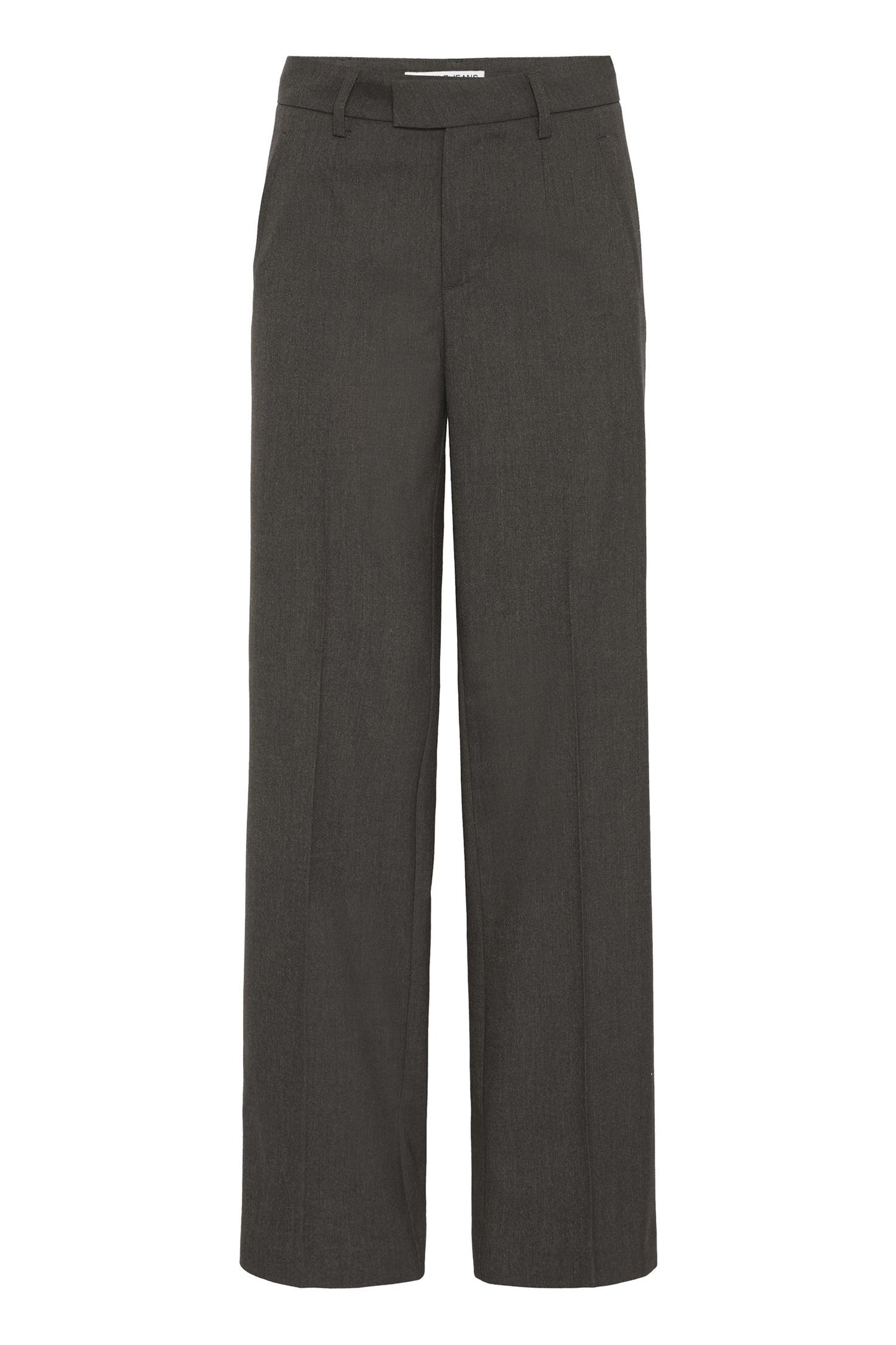 Pulz Bindy Melange HW Pant Wide Leg Espresso Melange