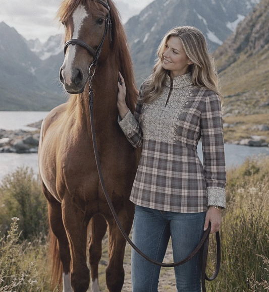 Nord Nordlys Bluse Flanell u/ Puff