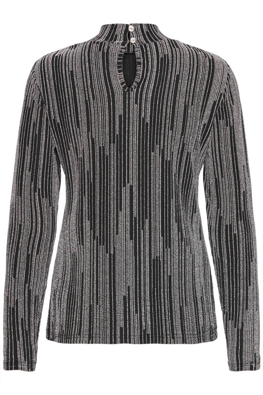 Pulz Thea LS Blouse Silver Glitter