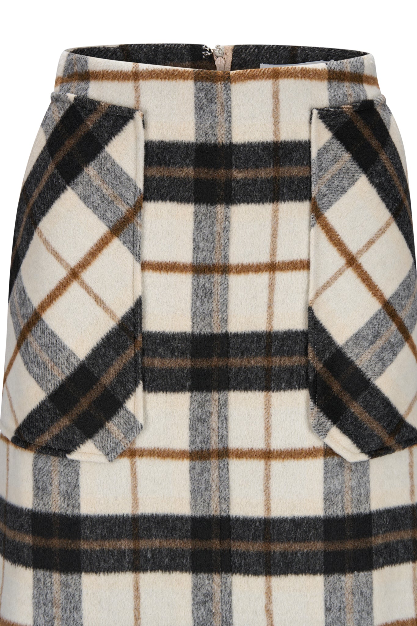 Katrin Uri Adam Check Skirt Offwhite/Black