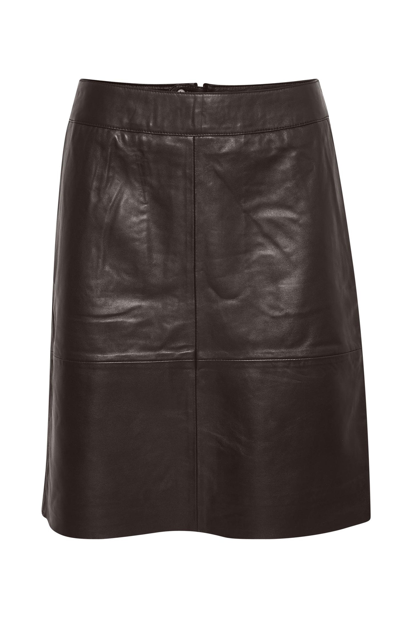Culture Berta Leather Skirt Coffee Bean