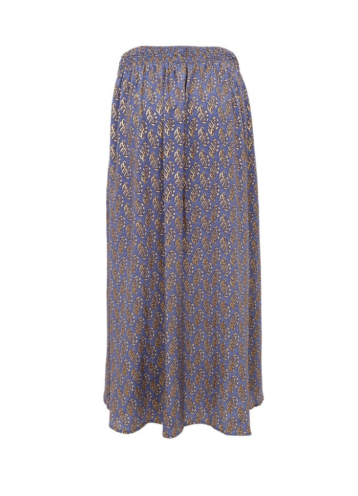 Black Colour Luna Regular Skirt Blue Mist