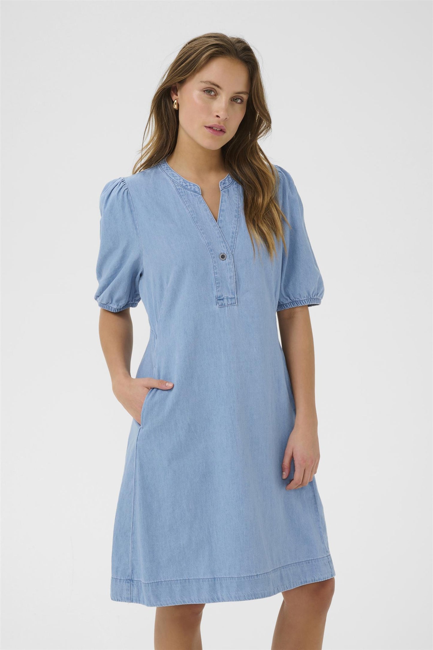 Culture Berteline Arpa SS Dress Light Blue