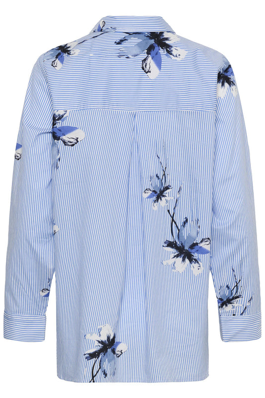 Culture Brila Long Shirt Blue Flower