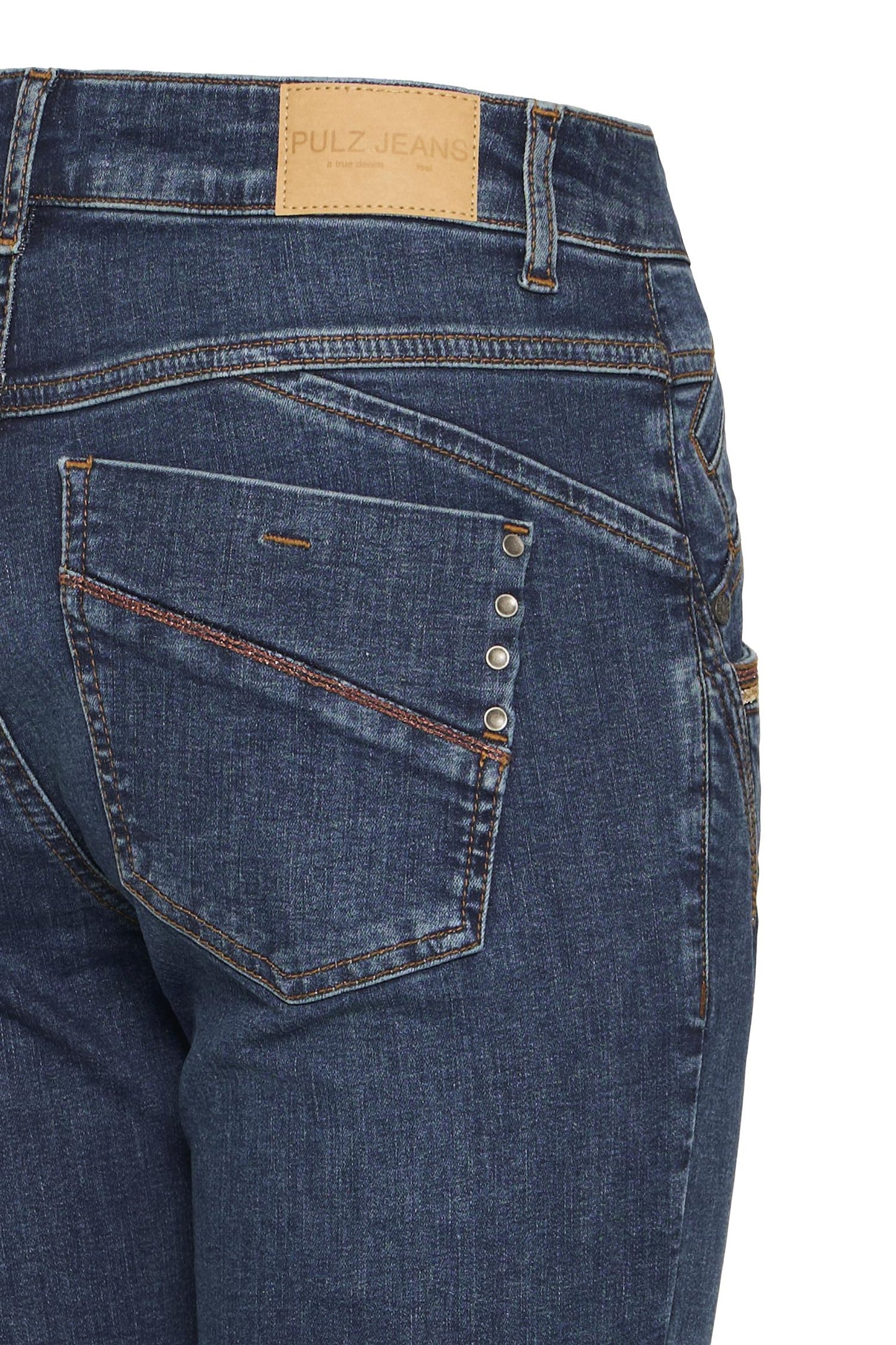 Pulz Carmen HW Jeans Skinny Leg Dark Blue Denim
