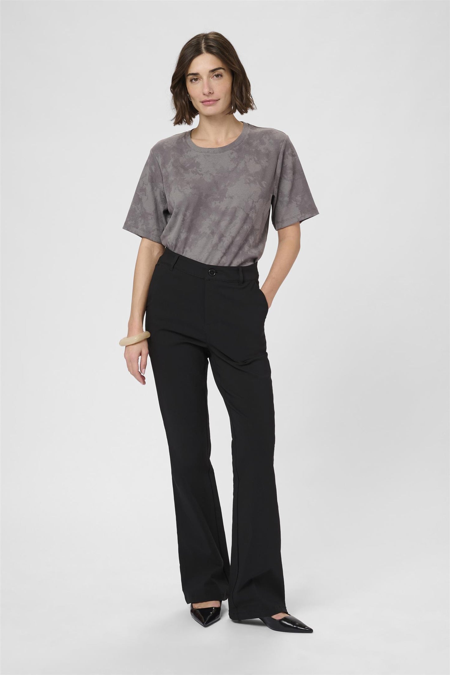 Culture Benghta Long Flare Pants Black