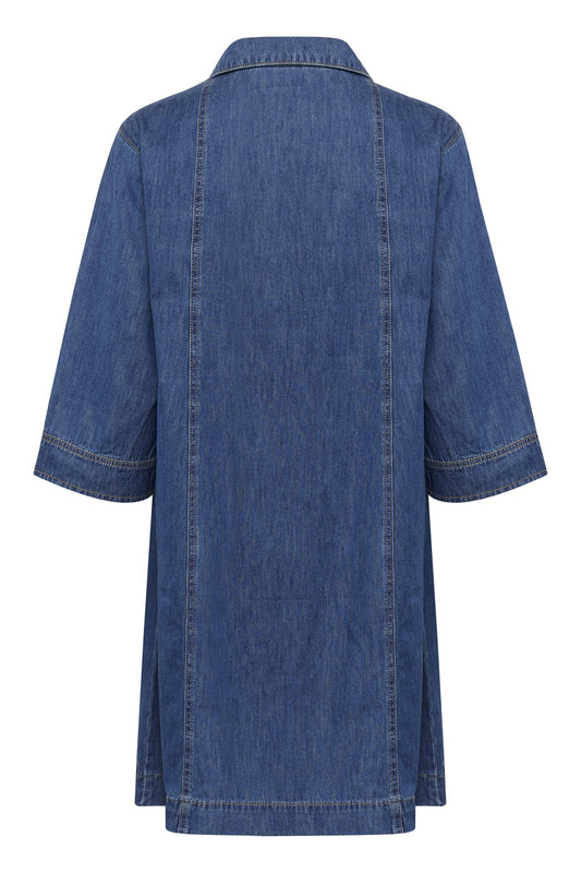 Culture Pin Arpa Dress Dark Blue Wash