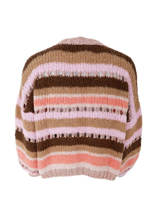 Black Colour Lin Shimmer Cardigan Nougat