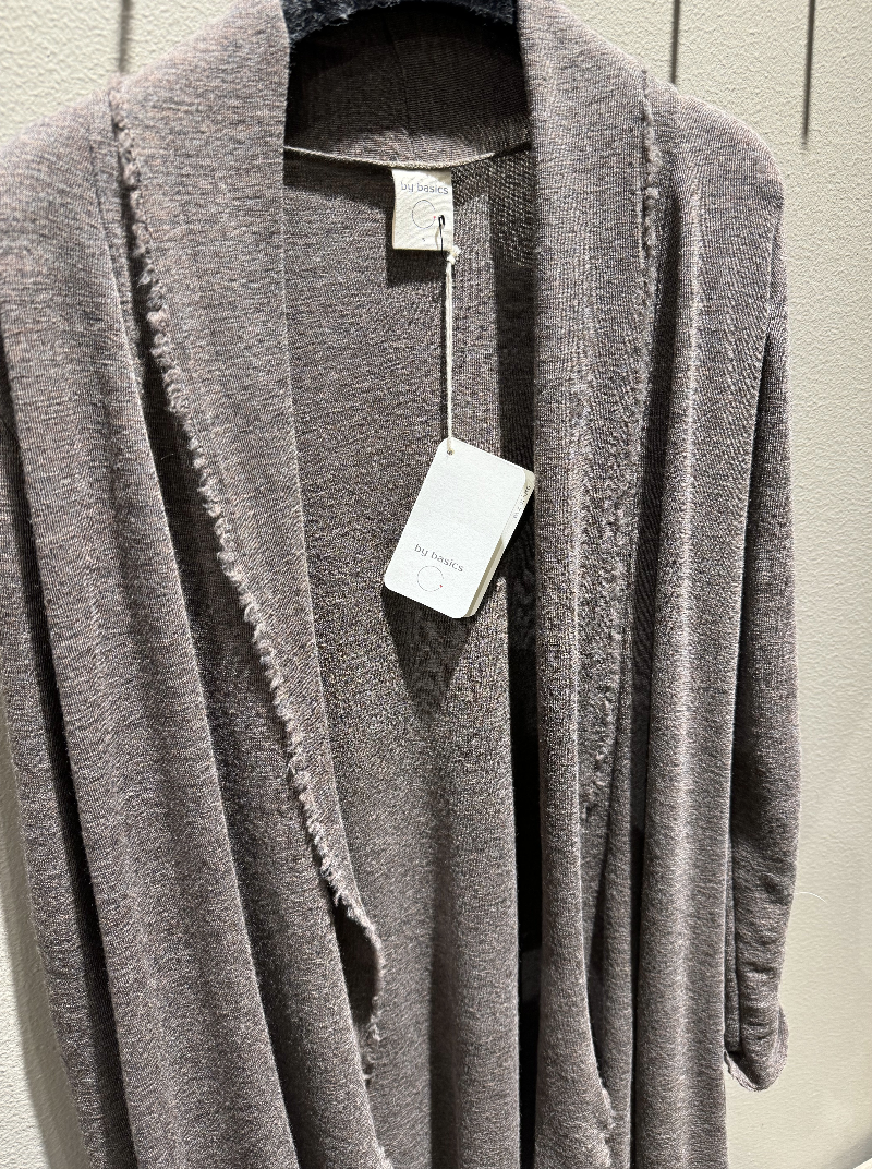 By Basics 8003 Cardigan Long Earth Melange