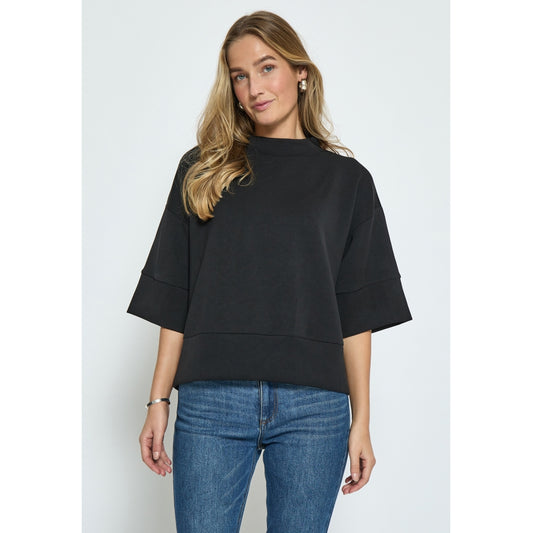 Peppercorn Dicette Half Sleeve Blouse Black