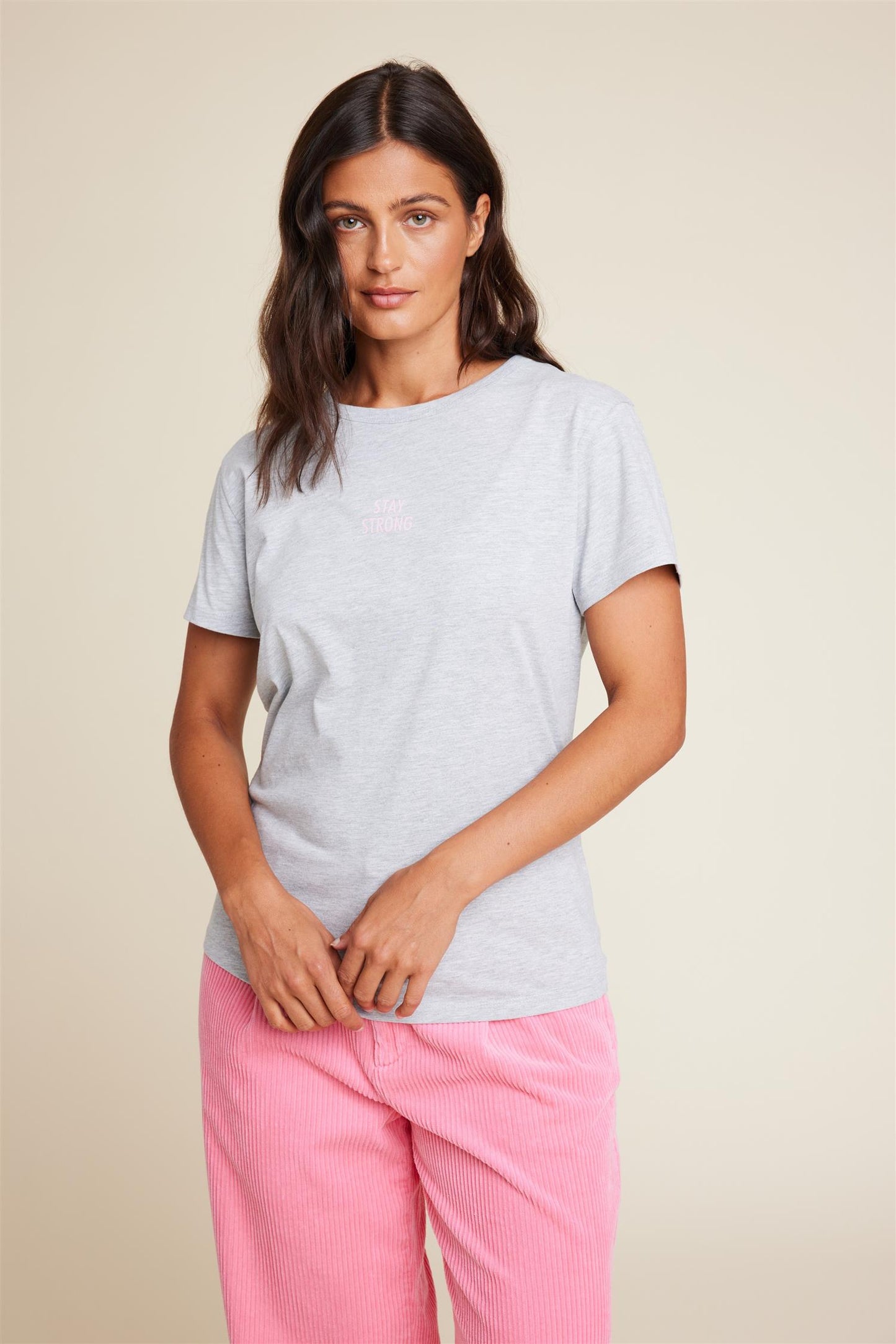 Line of Oslo Hope T-shirt Grey Melange